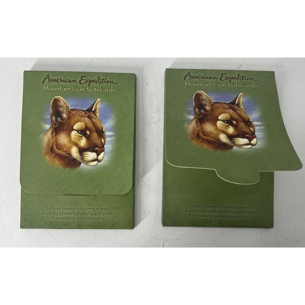2 packs note Card "The Mountain Lion" American Expedition, Ideaman, China